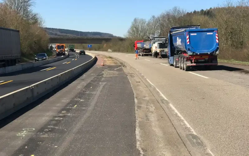 Fahrbahnsanierung A8 Foto 5